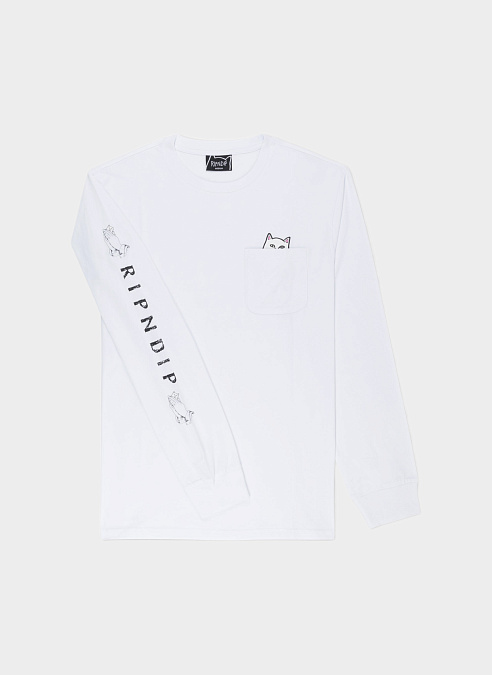 Лонгслив ‘Lord Nermal Pocket’ White
