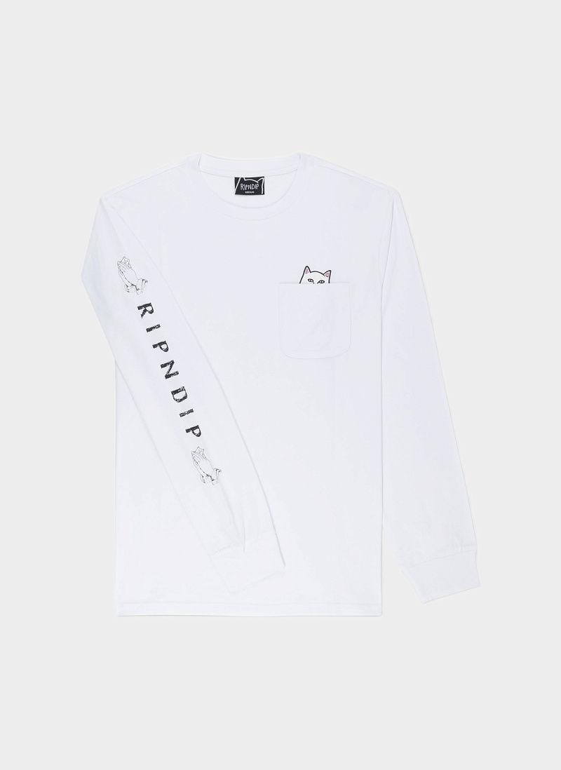 Лонгслив ‘Lord Nermal Pocket’ White