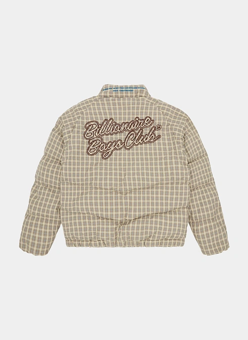 Куртка Script Nylon Check Puffer Jacket Brown Check