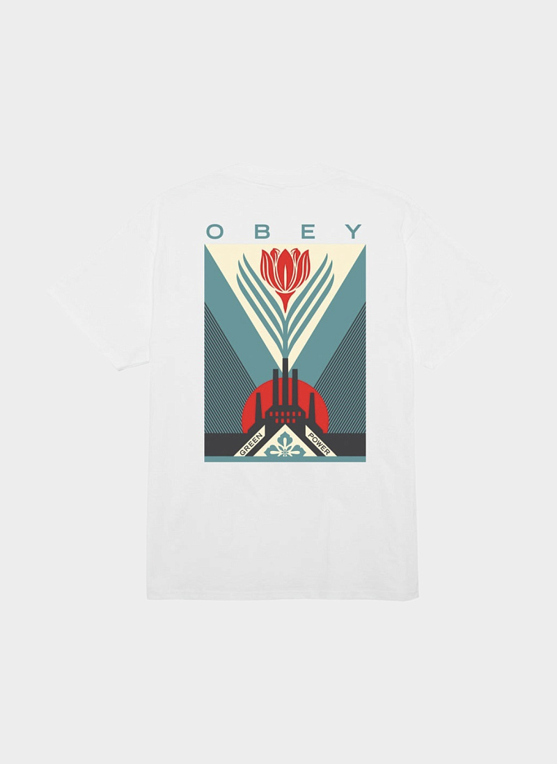 Футболка ‘OBEY GREEN POWER FACTORY’ WHITE