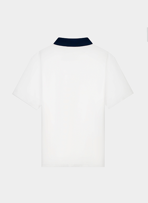 Поло Logo Collar T-Shirt White/Navy