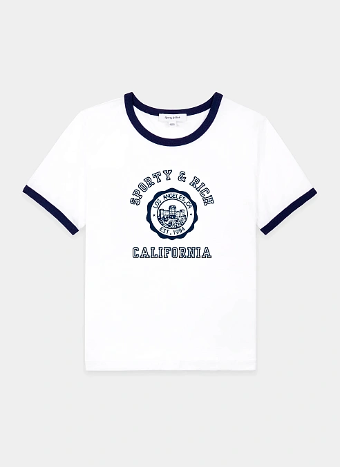 Футболка California Emblem Ringer Tee White
