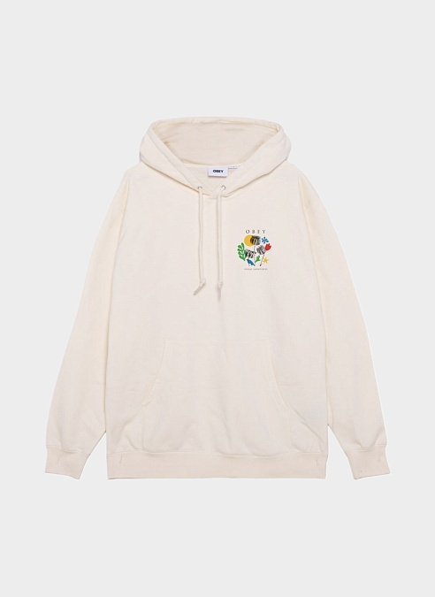 Худи ‘OBEY FLOWERS PAPERS SCISSORS’ UNBLEACHED