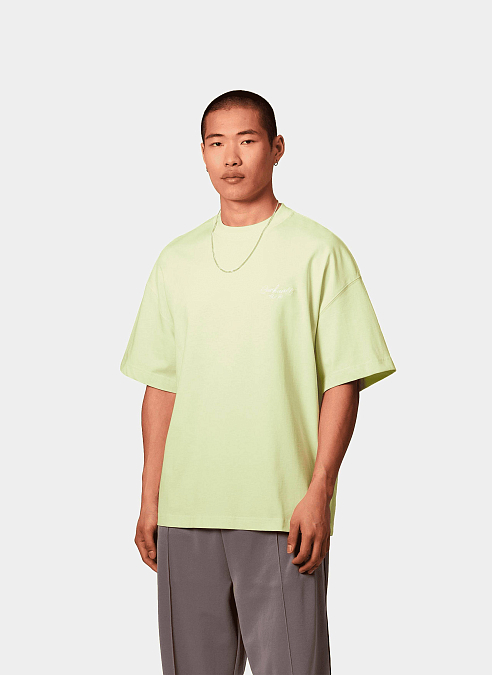 Футболка S/S Signature Script T-Shirt Air Green / White
