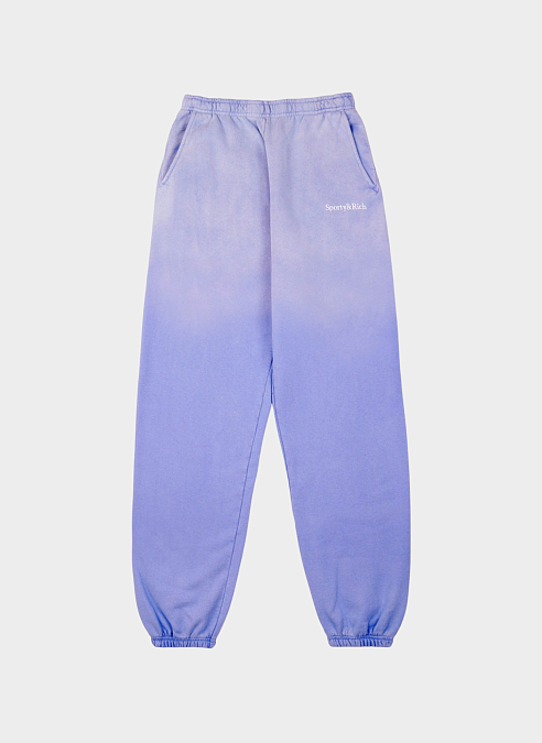 Брюки ‘Serif Logo Embroidered Sweatpants’ Dip Dye Blue