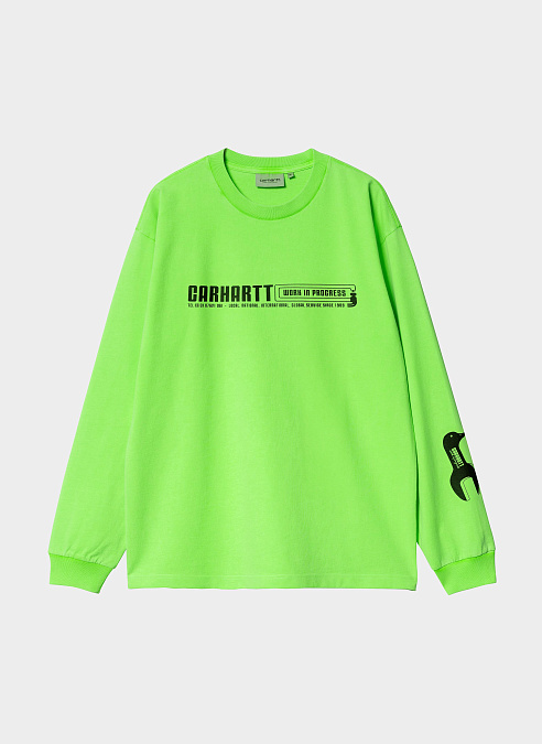 Лонгслив ‘L/S Industry T-Shirt’ LUMO GREEN / BLACK (GARMENT DYED)