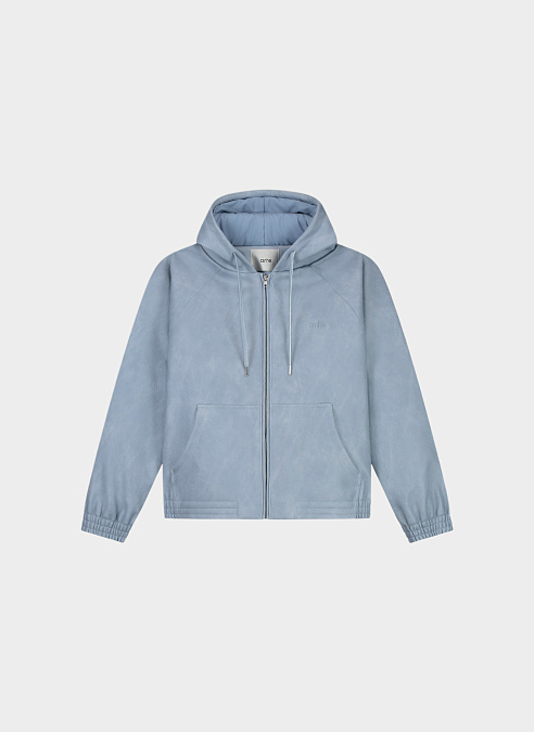 Куртка ‘Leather Hooded Jacket’ Blue