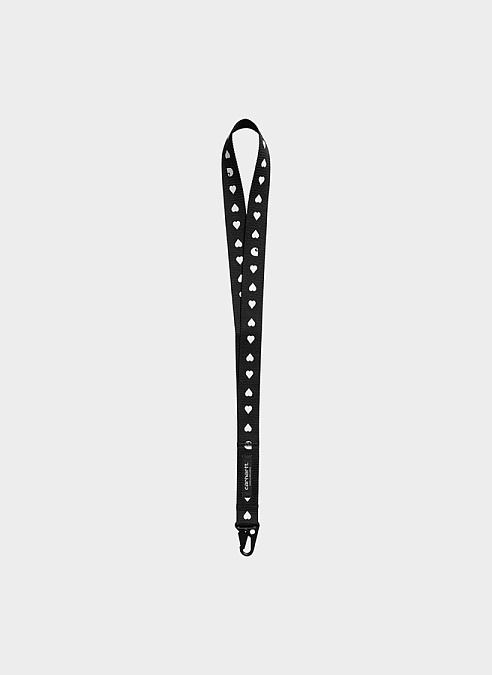 Ключница ‘Drewe Heart Stripe Keychain’ HEART C PINSTRIPE, BLACK / NATURAL