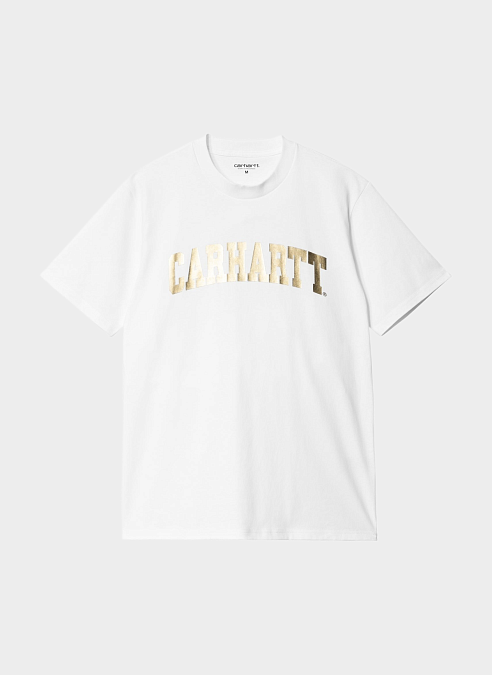 Футболка ‘S/S University Script T-Shirt’ White / Gold