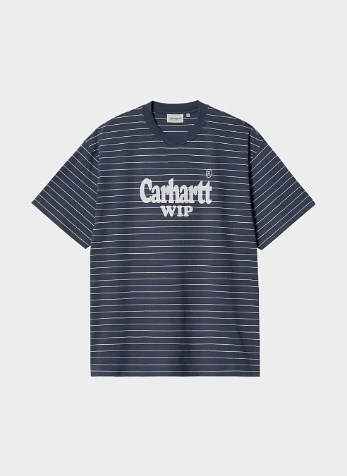 Футболка ‘S/S Orlean Spree T-Shirt’ Blue / White