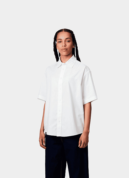 Рубашка женская W S/S Jaxon Shirt White / White