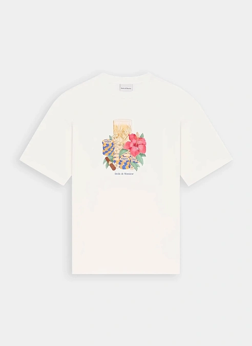 Футболка Hibiscus Club Off White