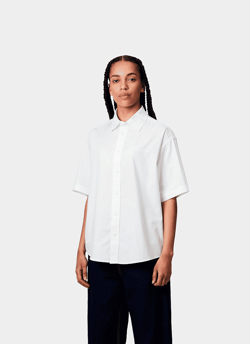 Рубашка женская W S/S Jaxon Shirt White / White