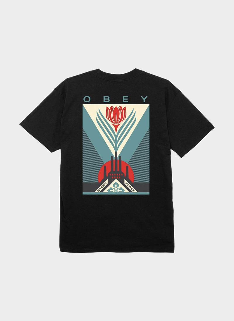 Футболка ‘OBEY GREEN POWER FACTORY’ BLACK