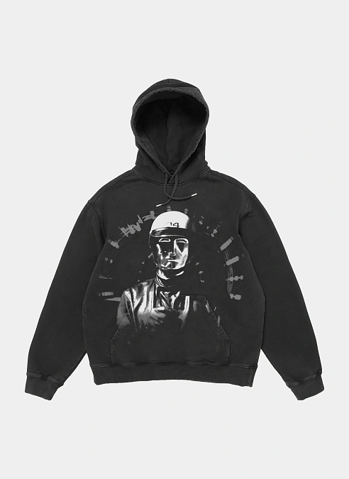 Худи Commander Hoodie Garment Dyed Black