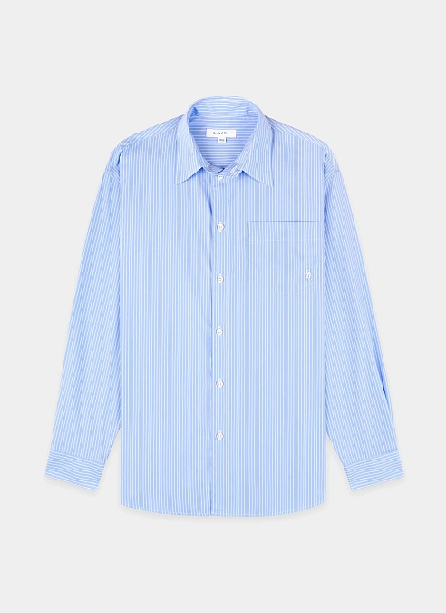 Рубашка SRC Oversized Shirt Light Blue Striped