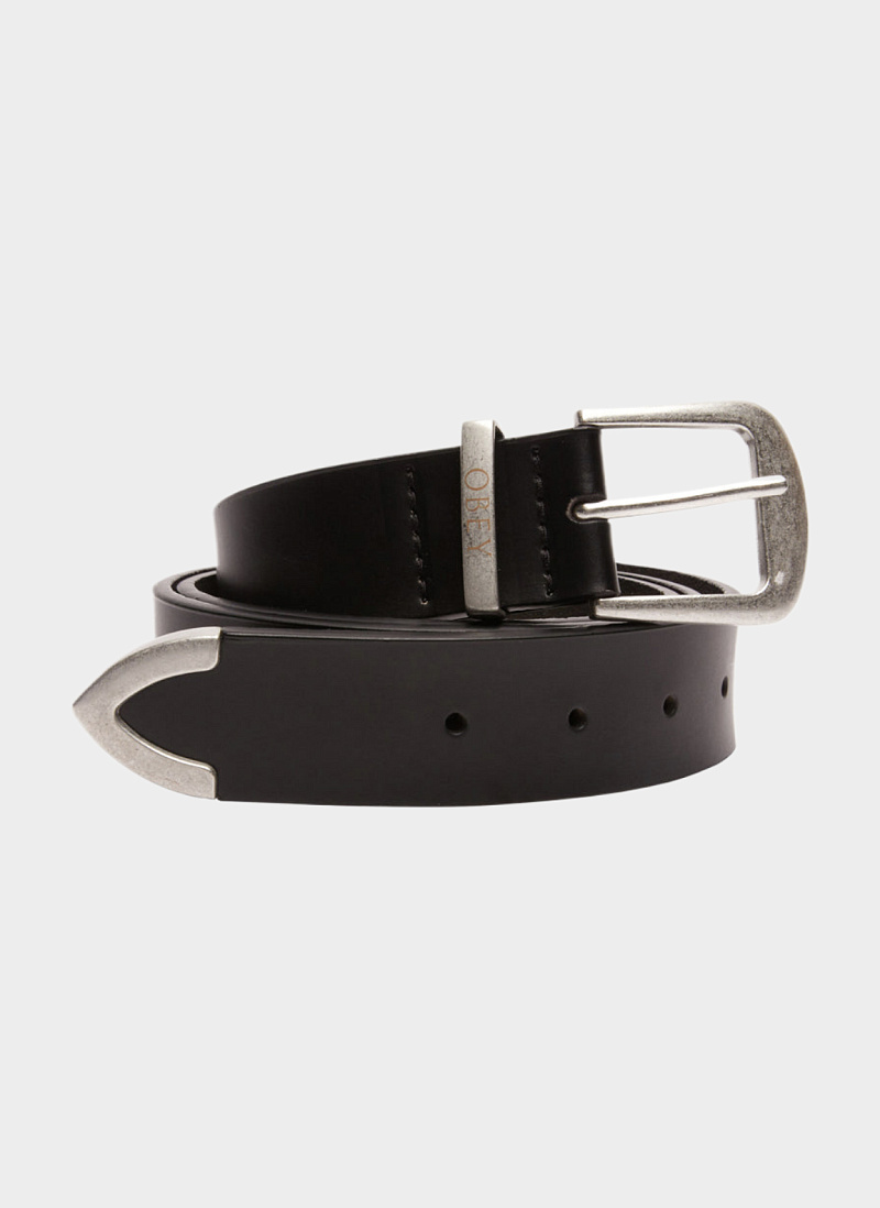 Ремень ‘OBEY LEATHER BELT’ Black