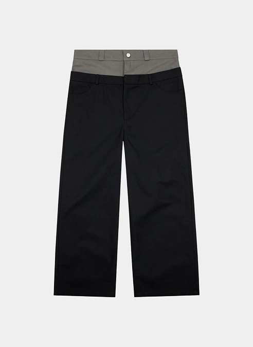 Брюки Double Waist Black