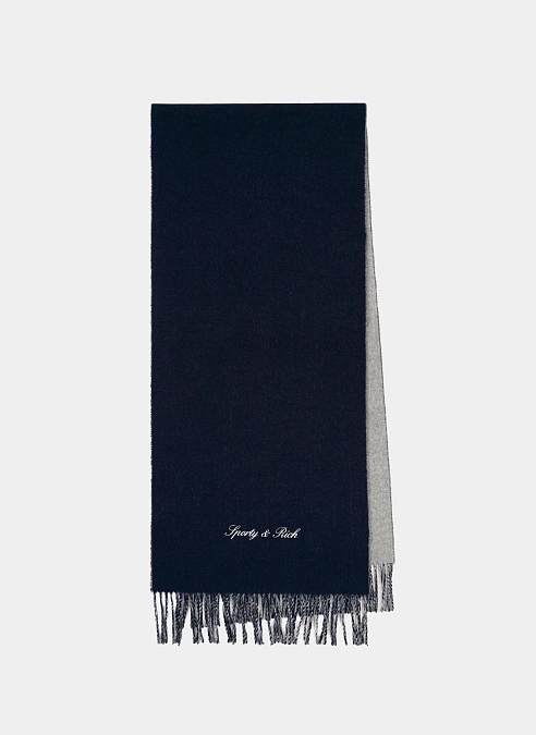 Шарф Signature Logo Duo Scarf Light Gray/Navy