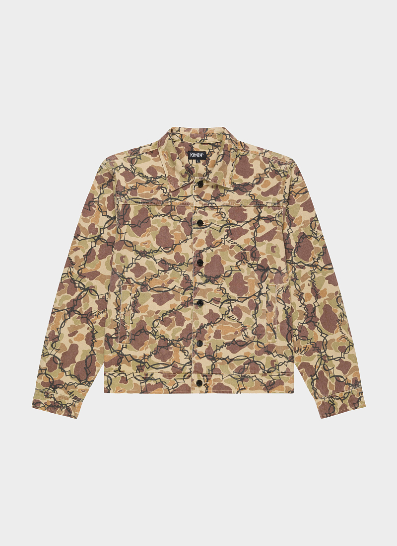 Куртка Wired Button Up Jacket Tan Camo