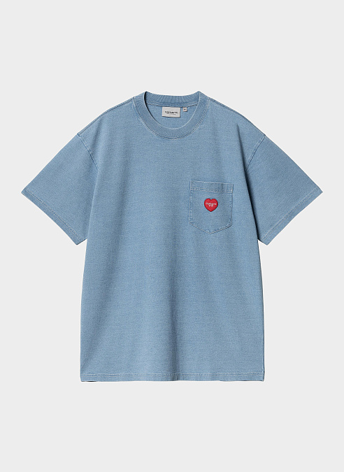Футболка ‘S/S Ingo Pocket T-Shirt’ LIGHT BLUE (GARMENT DYED)
