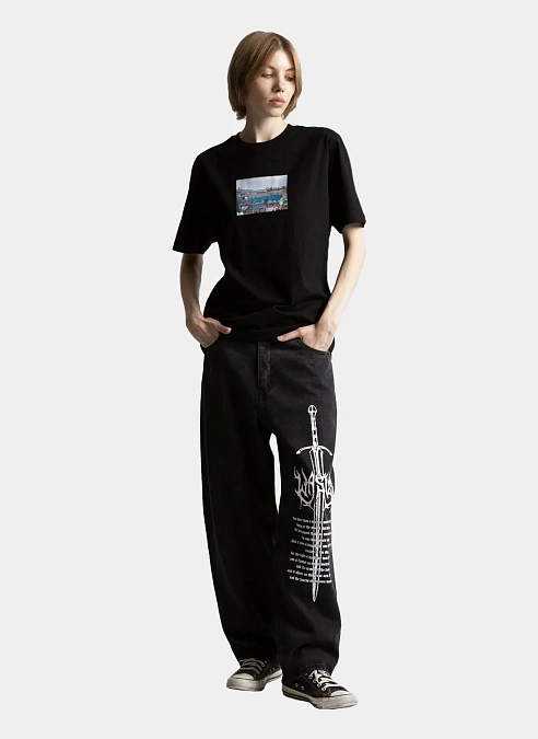 Джинсы Sword Casper Pant Faded Black