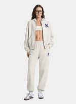 Худи на молнии Heritage Yankees Serif Zip Hoodie Heather Gray