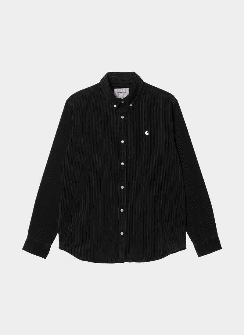 Рубашка ‘L/S Madison Fine Cord Shirt’ Black / White