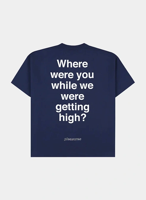 Футболка Pleasures х Oasis Question Mark T-Shirt Navy