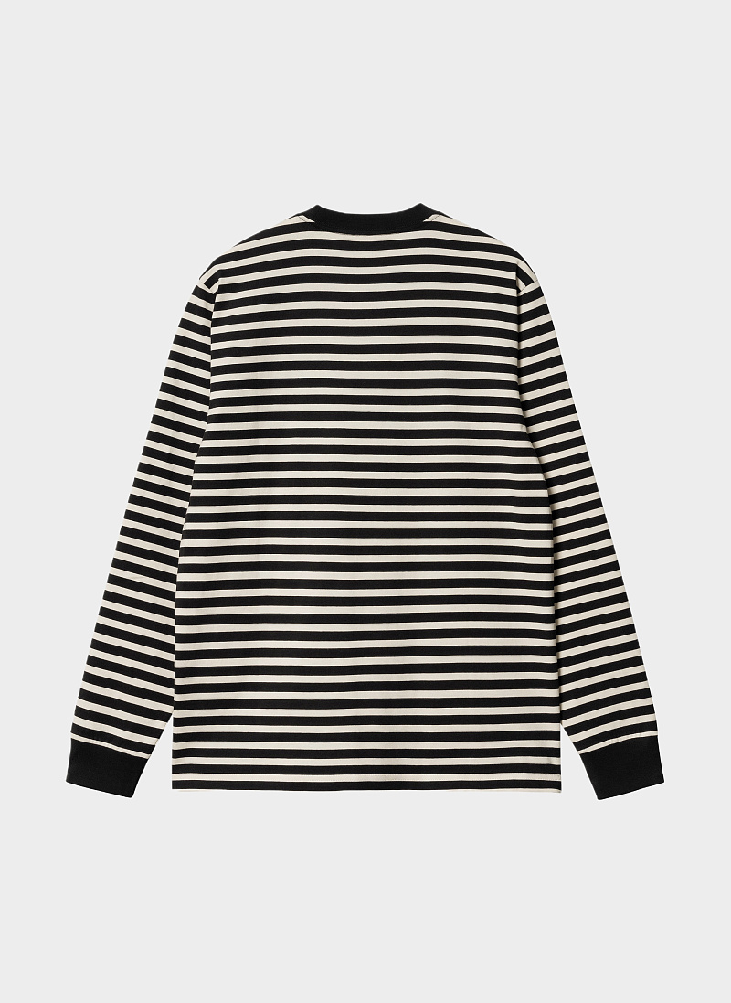 Лонгслив ‘L/S Seidler Pocket T-Shirt’ Salt / Black