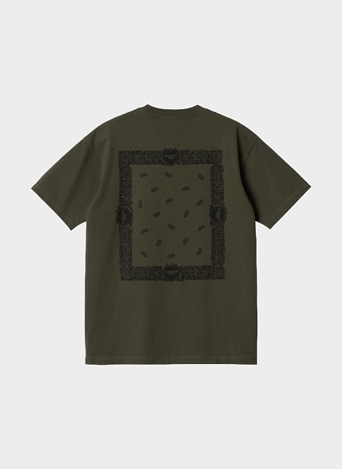 Футболка ‘S/S Paisley T-Shirt’ Plant / Black (Stone Washed)