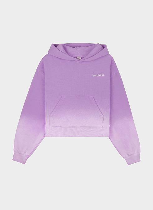 Худи Serif Logo Embroidered Cropped Hoodie