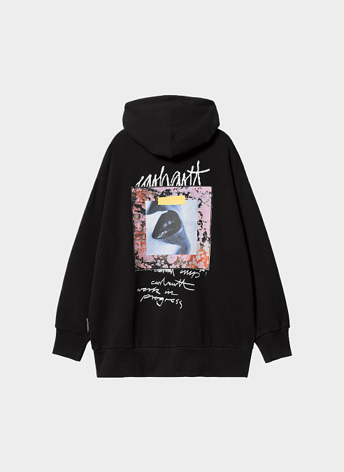 Худи женский ‘W’ Hooded Lips Sweat’ Black