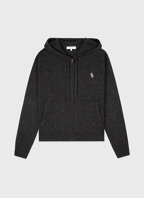 Худи на молнии SRC Cashmere Zip Hoodie Dark Grey