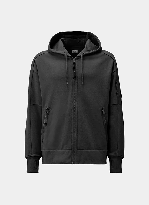 Худи на молнии Diagonal Raised Fleece Hooded Full Zip Sweatshirt Dark  Shadow