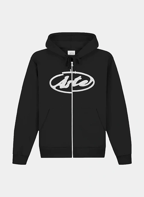 Худи на молнии Circle Logo Zip Hoodie Black