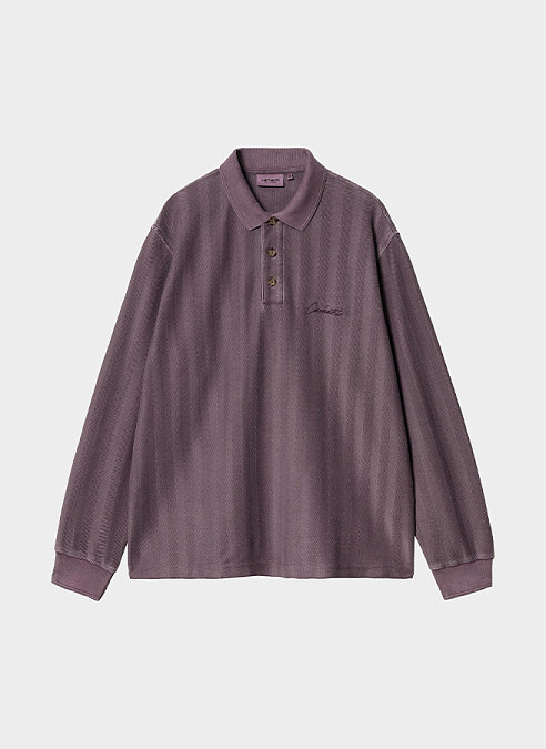 Рубашка регби ‘L/S Morrison Rugby Shirt’ HUCKLEBERRY (PIGMENT GARMENT DYED)