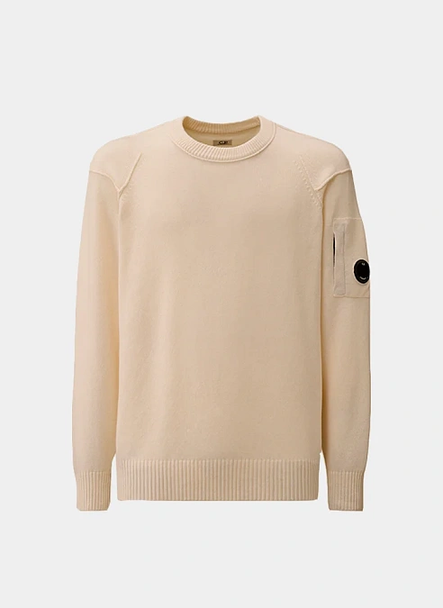 Свитер Lambswool GRS Crewneck Lens Sweater Gauze  White