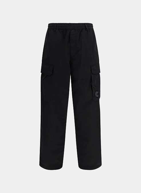 Брюки карго Flatt Nylon Loose Cargo Lens Pants Black