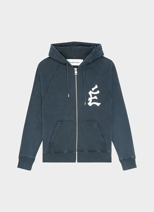 Худи на молнии LOOSE ZIPPED HOODIE EMB