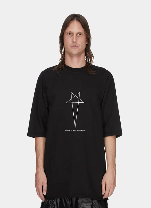 Футболка Temple Pentagram Jumbo Print SS T-Shirt  Black / Milk