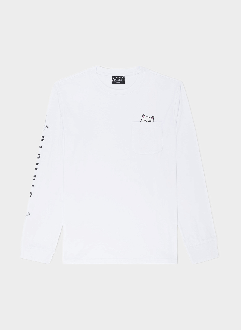 Лонгслив ‘Lord Nermal Pocket’ White