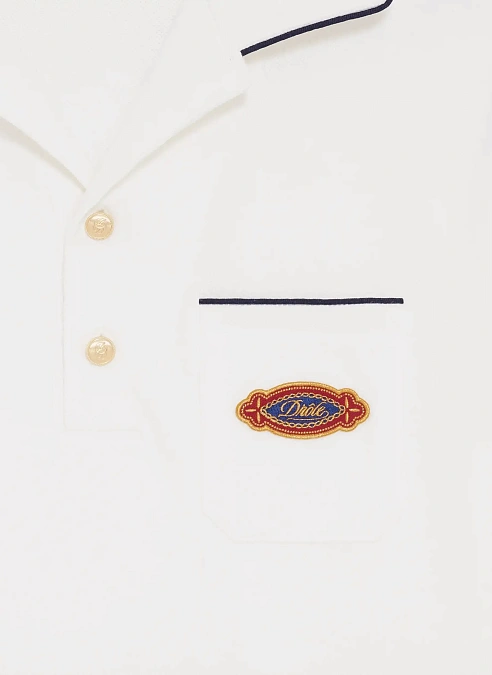 Поло Drole Patch Off White