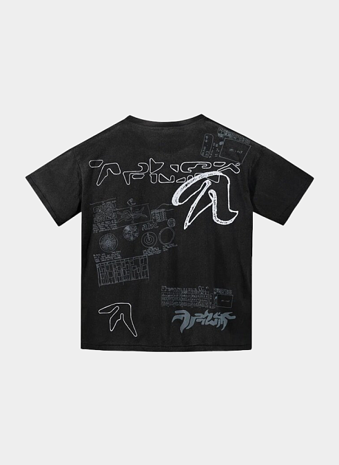 Футболка .Solutions + NUMBER 3 A—Sketch T-Shirt Old Black