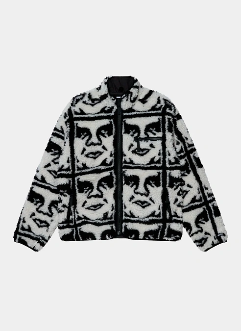 Куртка Obey Repeated Icon Sherpa Jacket Black Multi