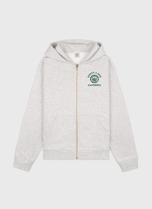Худи на молнии California Emblem Zip Hoodie Heather Gray