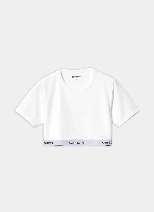Топ женский W' Script Crop Top WHITE