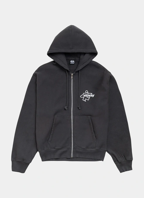 Худи на молнии Surf Size Gar. Dyed Zip Hood Faded Black