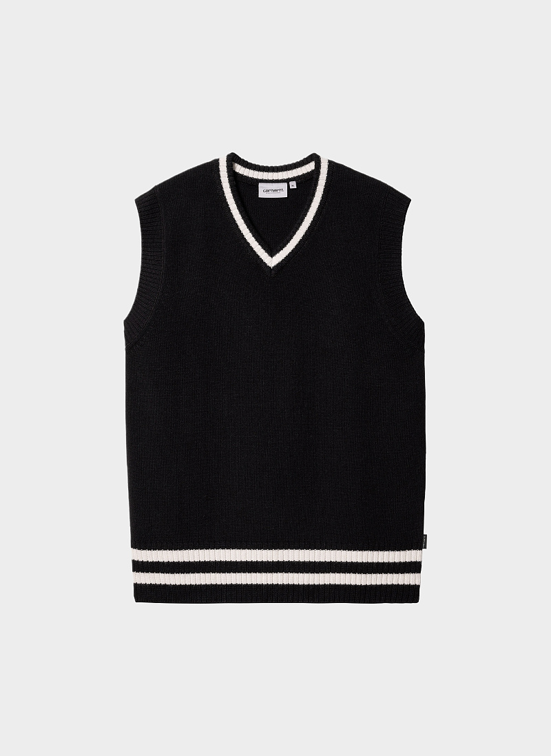 Жилет 'Stanford Vest Sweater’ Black / Salt