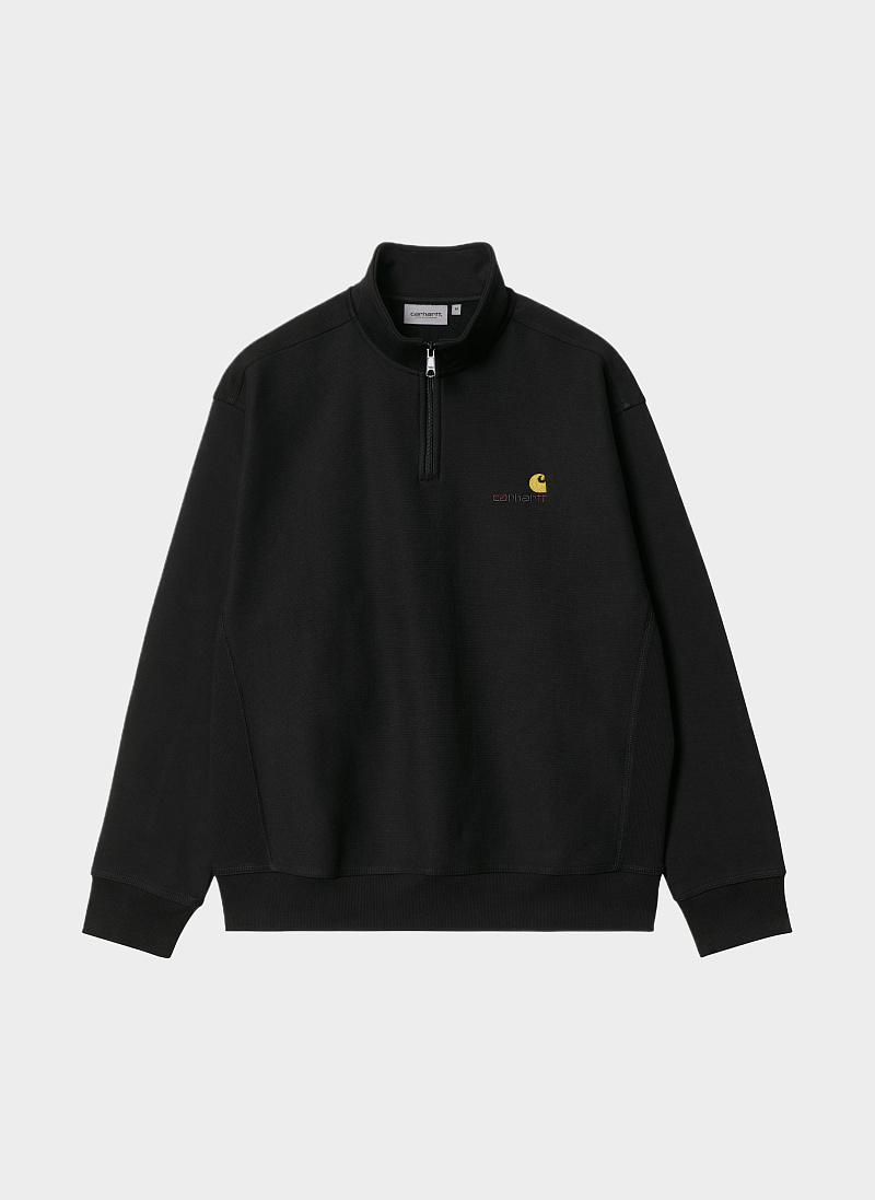 Свитшот ‘Half Zip American Script Sweatshirt’ Black